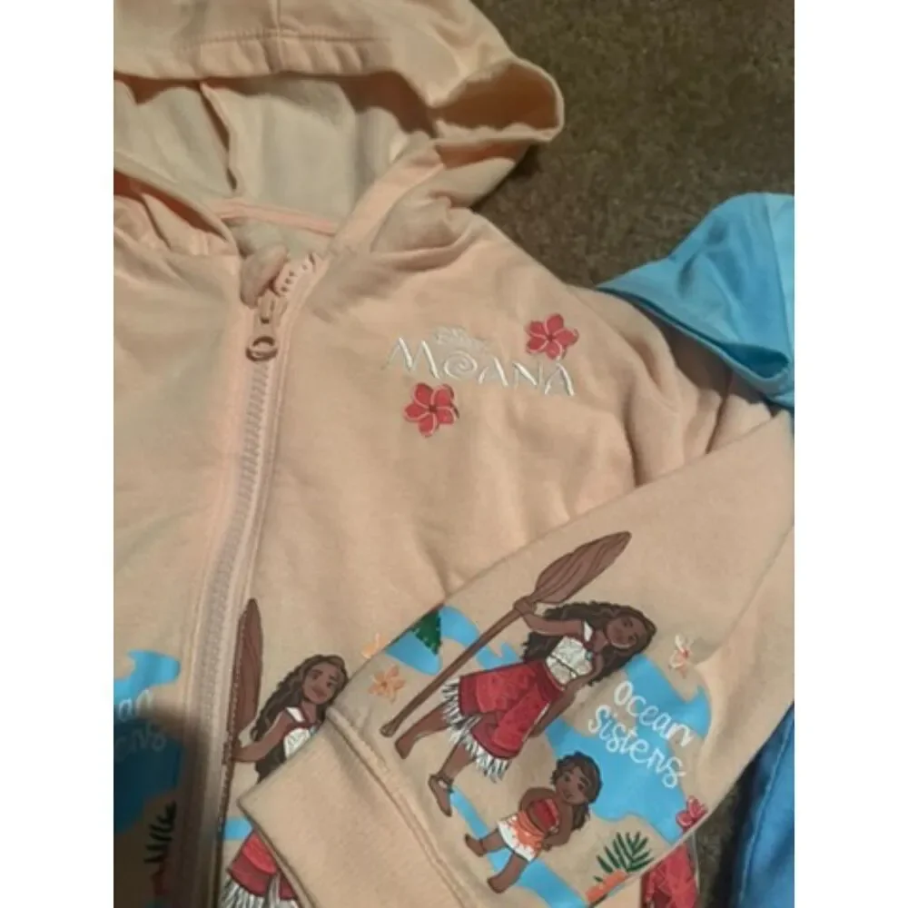 Disney Moana Three Piece Set with Hooded Jacket, Top & Tutu Size 4T